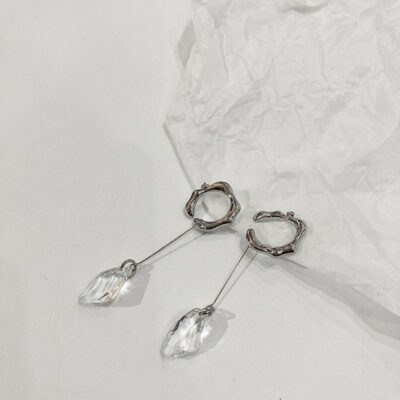 [925銀针]長款森系耳骨夾式耳環