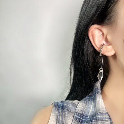 [925銀针]長款森系耳骨夾式耳環