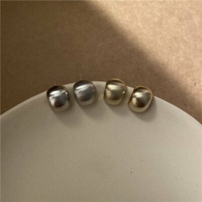 [925銀針]簡約豆子耳環
