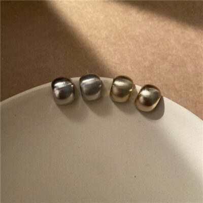 [925銀針]簡約豆子耳環