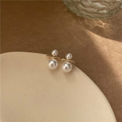 [925銀針]大小珍珠耳釘耳環
