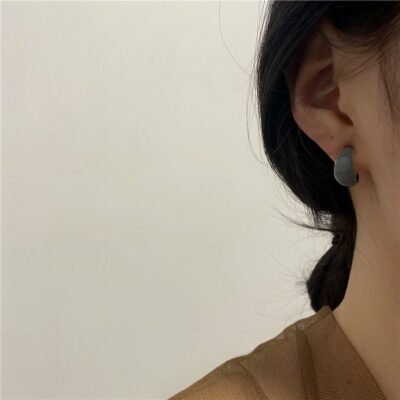 [925銀針]c形簡約耳圈耳釘