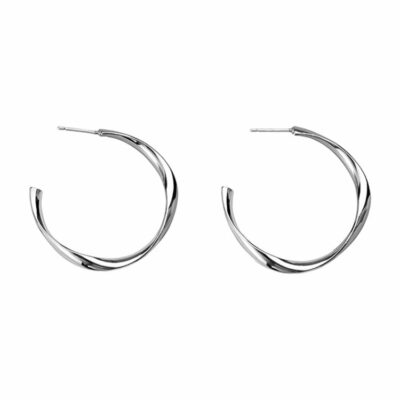 [耳環]金屬圓環扭曲耳圈耳環耳飾