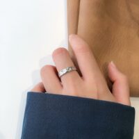 [925純銀]不規則凹凸組合粗款戒指