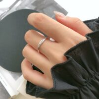 [925純銀]小眾設計纏繞交叉戒指