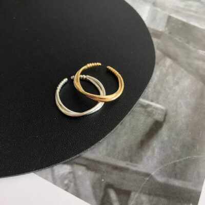 [925純銀]小眾設計纏繞交叉戒指