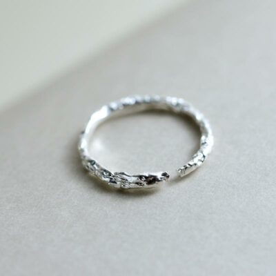 [925純銀]個性龍骨開口戒指指環