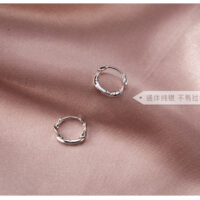 [925純銀] 簡約氣質麻花耳環