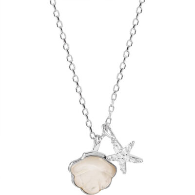[925純銀]小眾設計貝殼海星項鏈