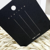 [現貨紙卡]100張髮夾髪繩包裝卡 - 100張, 黑色6-37-3cm