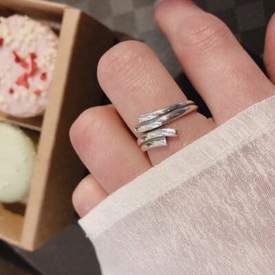 [925純銀]簡約多層戒指指環