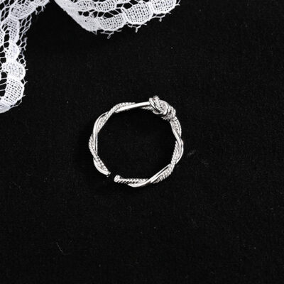 [銅]纏繞幾何繩結戒指