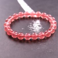 [鴿血紅+草莓晶]DIY手鍊手串 - 二等粉紅, 7mm