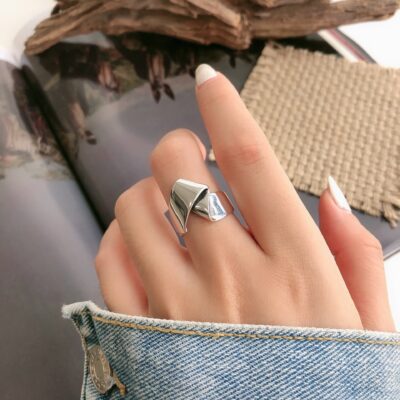 [925純銀]韓版不規則個性戒指
