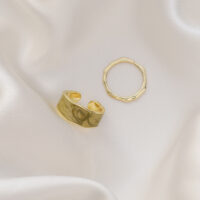 [合金]滴油琺瑯戒指套裝 - B 綠色