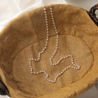 [合金]復古珍珠水晶串珠口罩鏈項鍊 - F 珍珠款