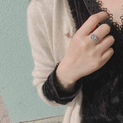 [925純銀]氣質重工輕奢手錶戒指指環