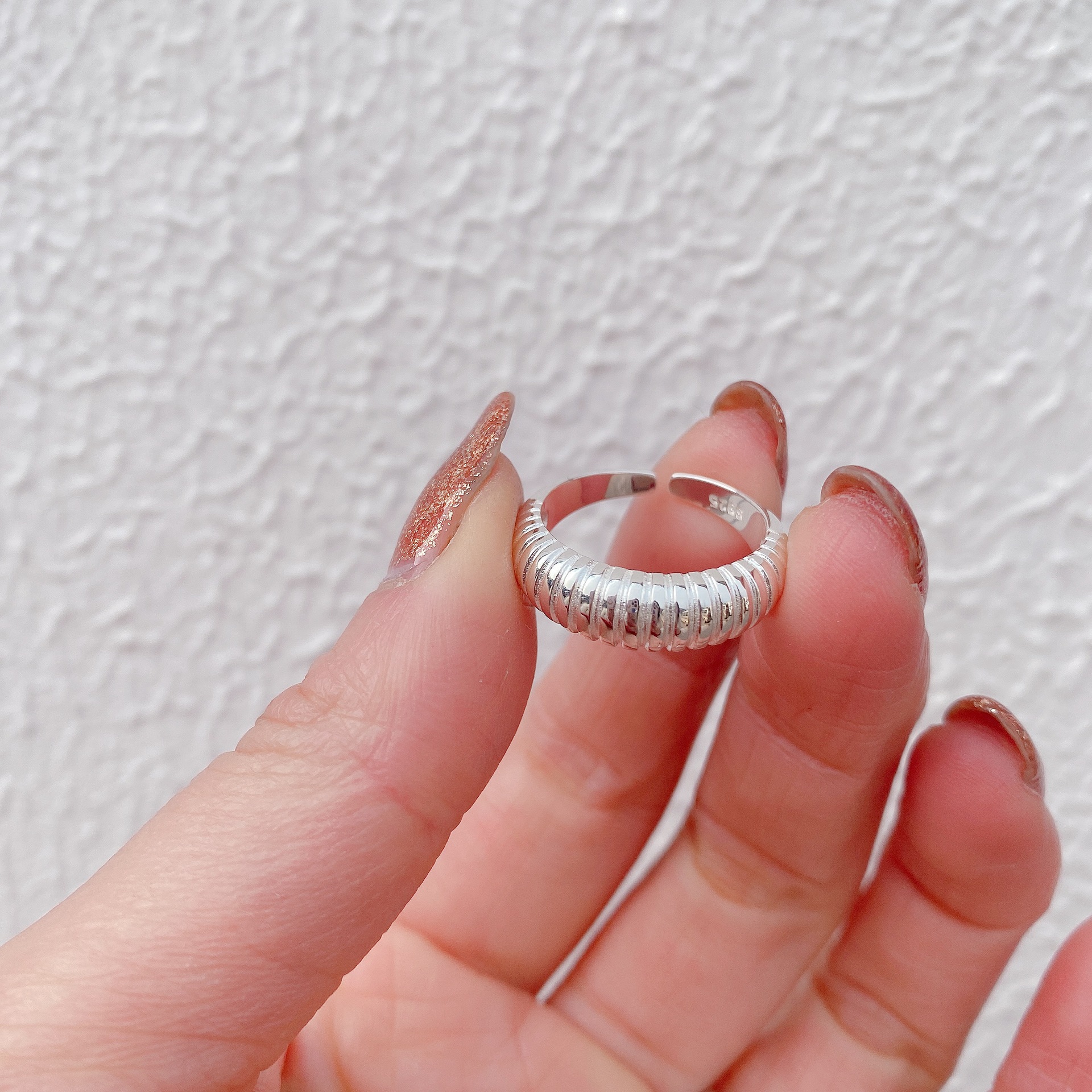 [925純銀]復古開口設計多層時尚齒輪戒指