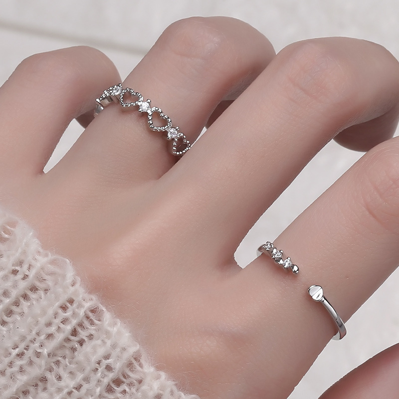 [銅]微鑲鋯石愛心戒指