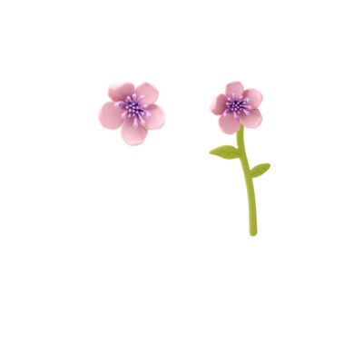 [鋼針]小清新花朵耳環