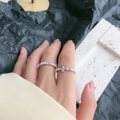 [925純銀]個性珍珠戒指