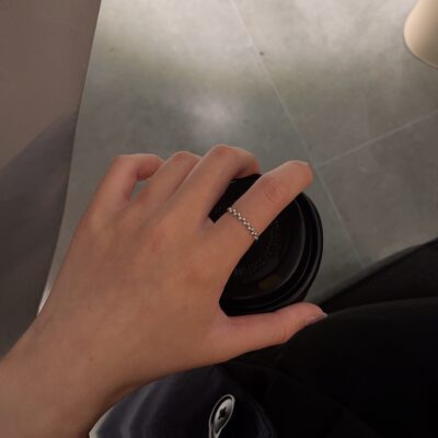 [925純銀]小巧銀珠戒指