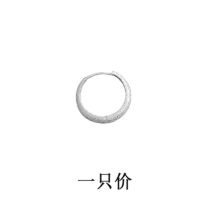 [鋼針]單只--韓式設計波光細閃耳扣 - 一只波光粼粼耳圈（白金色）