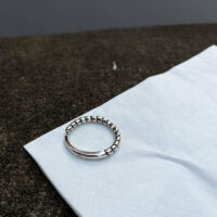 [925純銀]螺紋麻花復古戒指 - 银色
