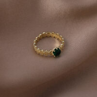 [銅]精緻復古祖母綠戒指 - C 绿宝石款, C綠寶石款