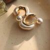 [🇰🇷韓.代工]C形復古貴族珍珠耳環 - c形珍珠耳环