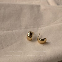 [925銀針]韓版光面氣質耳釘 - A42