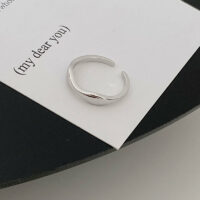 [925純銀]波浪不規則簡約戒指 - 银色