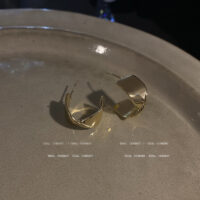 [925銀針]法式金屬圈圈耳環 - HSLE3250金