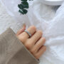 [316L鈦鋼]法式錫紙紋理戒指 - A223钢色戒指, 6号