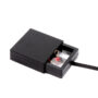 PE薄膜項鍊戒指耳環首飾盒 - 黑色外盒(厚)+黑色悬浮盒, 7*7*2