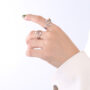 [316L鈦鋼]韓式不規則戒指 - A267 钢色戒指, 7号