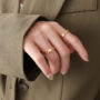[316L鈦鋼]鏤空蜂巢設計戒指 - A274 金色戒指, 7号