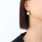[316鈦鋼]高級感珍珠耳墜耳環 - F369仿白珍珠耳环钢色