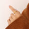 [316L鈦鋼]小眾設計素圈戒指 - A303金色几何素圈戒指, 6号