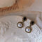 [925銀針]法式復古珍珠耳環 - C-454