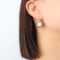 [316鈦鋼]高級感珍珠耳墜耳環 - F369仿灰珍珠耳环钢色