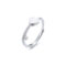 [銅]韓系愛心鑲鑽戒指 - 白金色爱心戒指（白金色）, 开口可调节