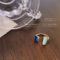 [銅]優雅藍滴釉開口戒指 - 372, 开口可调节
