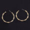 [蚊香盤]銅--簡約金屬麻花圓圈耳環 - 有耳洞。银针。大号4cm。A307