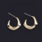 [蚊香盤]銅--港風簡約幾何形耳環 - 有耳洞。银针。D308