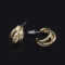 [蚊香盤]銅--歐美風金屬感耳環 - 有耳洞。银针。金色。1.5cm。B605