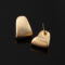 [蚊香盤]銅--幾何款簡約耳飾 - 有耳洞。银针。B307