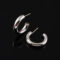 [蚊香盤]銅--金屬風圈圈蚊香盤耳夾 - 有耳洞。银针。银白色（2.5cm直径）A101