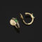 [蚊香盤]銅--小眾百搭綠鋯石耳環 - 无耳洞。一体式耳夹。F316