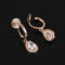 [蚊香盤]銅--森系鋯石輕奢耳環 - 无耳洞。一体式耳夹。G310